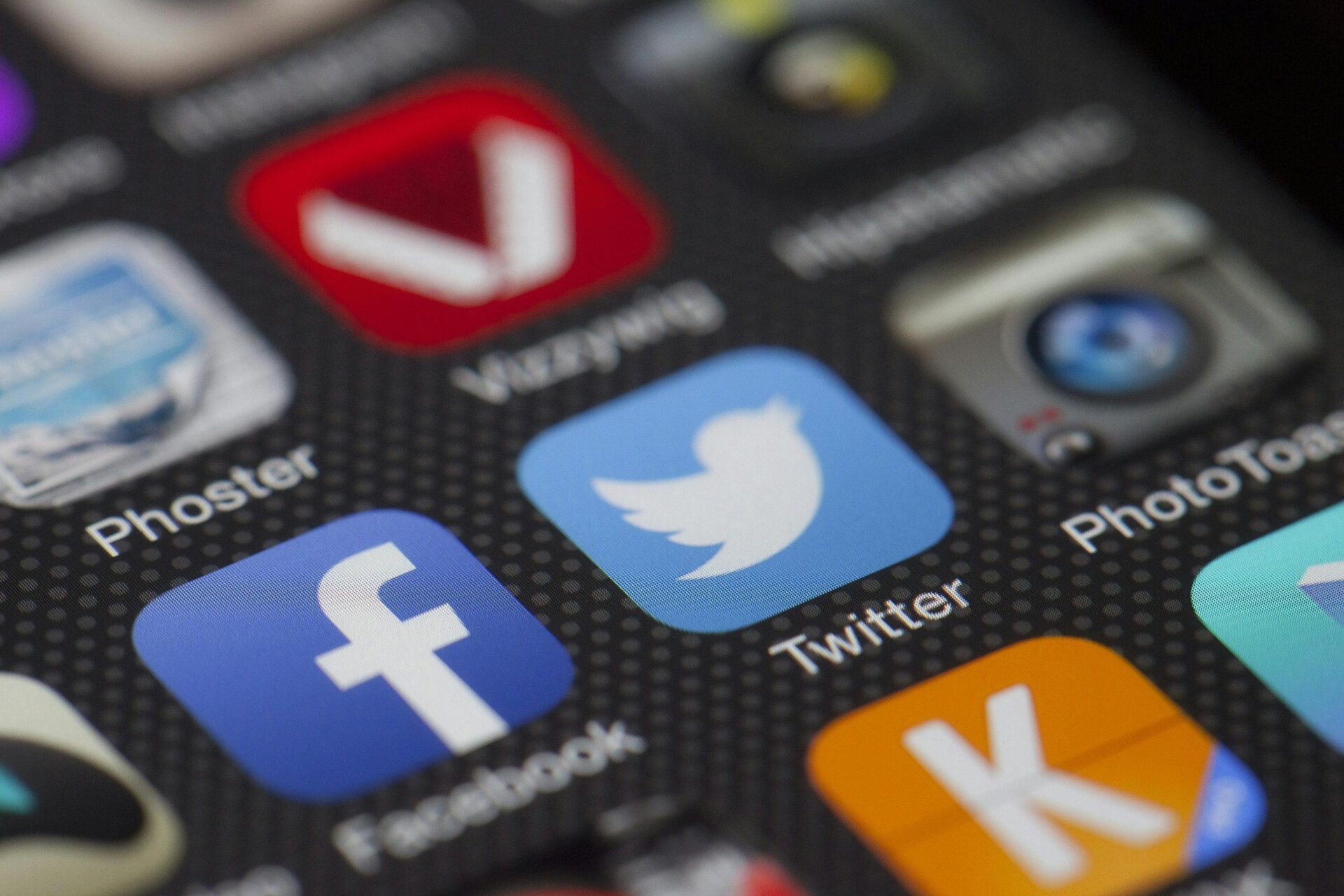An iPhone displaying social media application